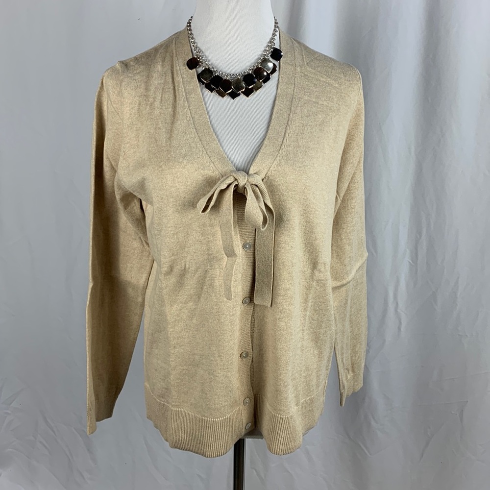 NWT Lands’ End Tie Front Long Sleeve Cardigan Sweater